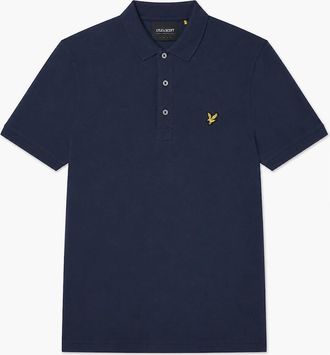 Lyle & Scott Mens Lyle & Scott Plain Polo Shirt Dark Navy - Size: 38