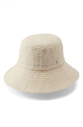 Helen Kaminski Winona Wool Blend Boucl&eacute; Cloche Hat in Cream at Nordstrom Rack