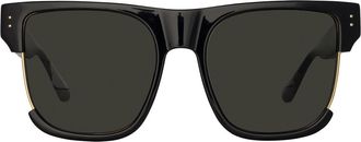 Linda Farrow LOMAS LFL1438 C1 Mens Sunglasses Black Size 58