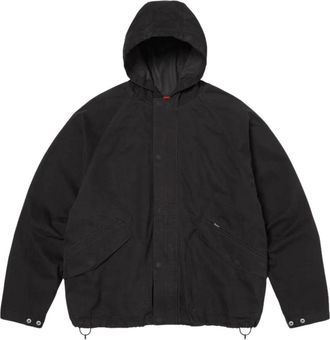 SUPREME SS26 Hooded Raglan Jacket Black SUP-SS26-214-BLK