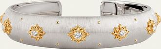 Buccellati 18K White Gold Macri Classica Cuff Bracelet with Diamonds