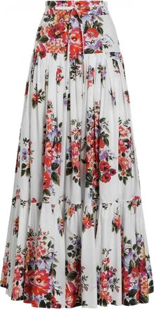 Dolce & Gabbana rok met bloementrekkoord