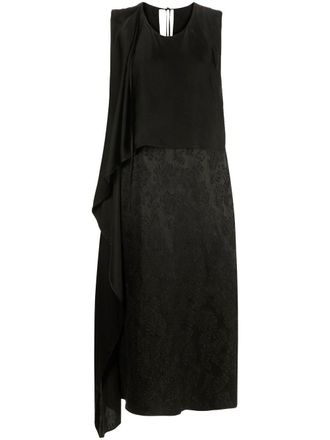 Uma Wang asymmetric sleeveless dress - Black