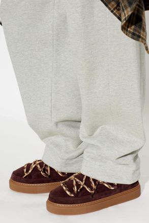 INUIKII Suede Double Tie Snow Boots, Womens, Burgundy
