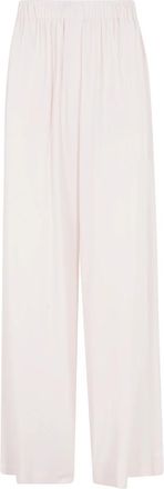 Federica Tosi Pantalone fluido Crepe de Chine - Dames - Wijde Broeken - Roze - M - Broeken