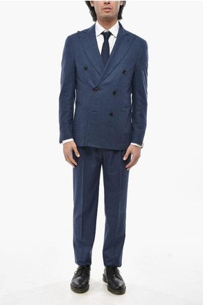 Corneliani Double-breasted ACADEMY LIGHT Virgin Wool Blend Suit size 48