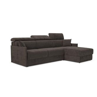 Divani.Store Sof&aacute; esquinero convertible impermeable 232 cm izquierdo negro
