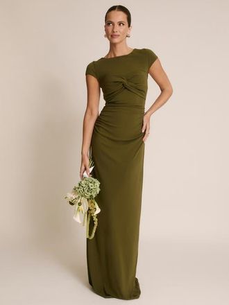 Six Stories Twist Bust Short Sleeve Stretch in Fern at Nordstrom, Size 12