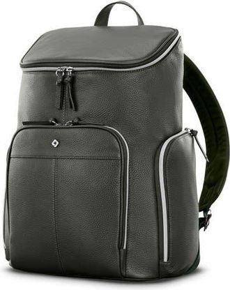 Samsonite Mobile Solution 2 Leather Deluxe Backpack in Olive at Nordstrom