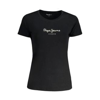 Pepe Jeans London T-Shirts, female, Black, L, Short Sleeve Crew Neck Tee
