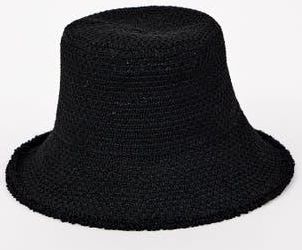 Hat Attack Penny Woven Bucket in Black at Nordstrom