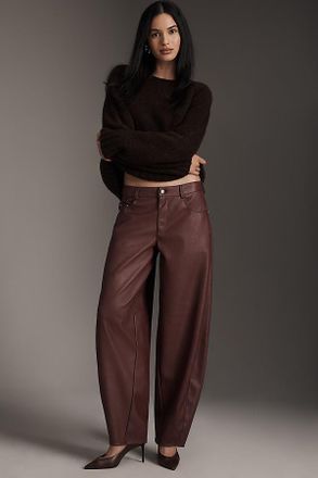 Pilcro Faux Leather Twisted Balloon Pants