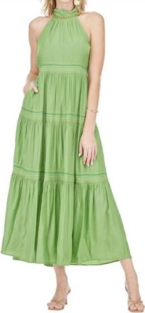 Jade Yoga Halter Maxi Dress In Grass
