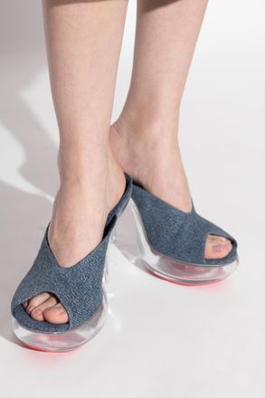 Diesel Heeled Mules D-LAKE, Womens, Blue
