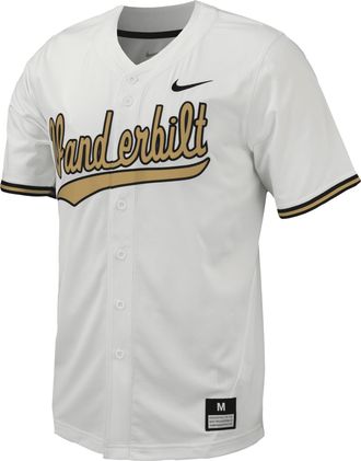 Nike Vanderbilt Nike Mens College Replica Baseball Jersey in White | P33330J542-VAN