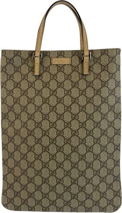 Gucci Beige Coated/Waterproof Canvas Tote (Authentic Pre-Loved)