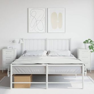 Berkfield Home Bedside Cabinets 2 pcs White 36x39x68 cm Steel | Size: 36 x 39 x 68 cm
