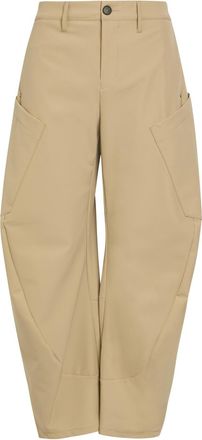High High Greece Barrel-leg Jersey Trousers - Beige - 44 (UK12 / M)
