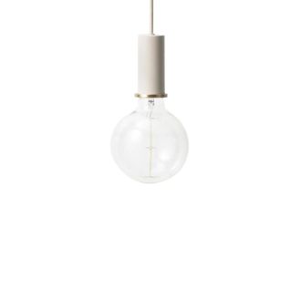 Ferm Living Socket Pendelleuchte Low, hellgrau