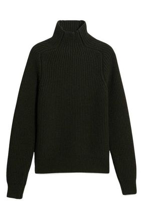 Fortela Leona High Neck Wool and Cashmere Sweater in Military Green at Nordstrom, Size Medium Eu