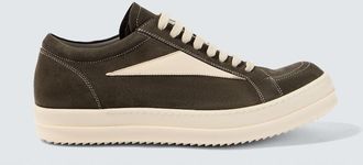 Rick Owens Vintage leather-trimmed suede sneakers