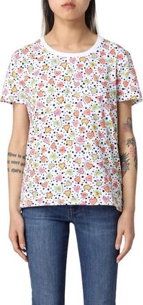 Moschino Tops, Dames, Wit, L, Katoen, T-shirt Fantasia