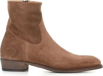 Alberto Cowboy Boots, male, Brown, Size: 12 US Suede Mens Ankle Boots Brown