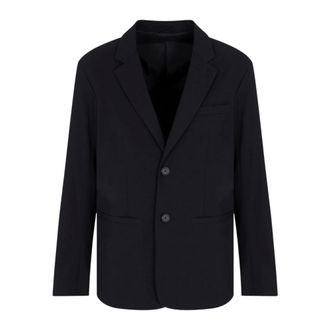 A|X Armani Exchange Blazers, male, Black, Size: XS Single-breasted Two-Button Jacket