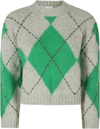 Ballantyne Trui met ronde hals - Dames - Truien - Groen - Maat: S