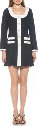 Alexia Admor Nina Drop Waist Dress in Black at Nordstrom, Size 12