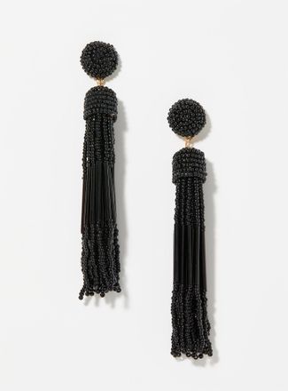 Simons Womens Beaded fringe earrings