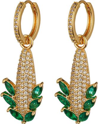 Eye Candy Los Angeles Cubic Zirconia Corn Drop Earrings in Gold at Nordstrom Rack
