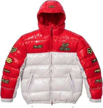 SUPREME x Fox Racing Shiny Down Puffer Jacket White FW25J60-WHITE
