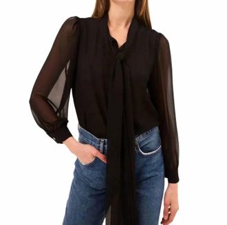 Misa Velma Long Sleeve Top In Black