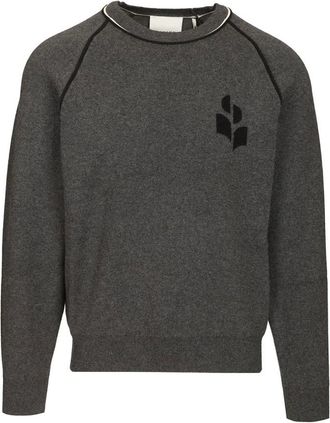 Isabel Marant Truien & Vesten, Heren, Grijs, M, Katoen, Evans Sweater