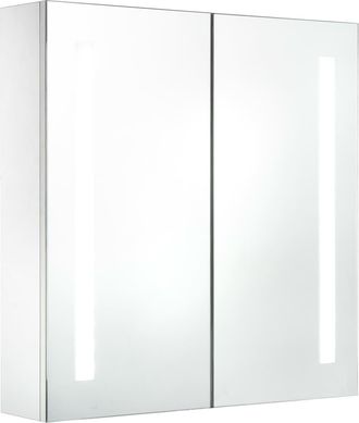 vidaXL Mueble De Ba&ntilde;o Con Espejo Led 60x14x62 Cm Vidaxl