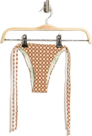 Maaji Sunning Reversible Side Tie Bikini Bottoms in Brown at Nordstrom Rack, Size Medium