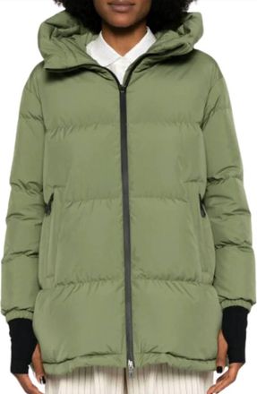 Herno Hooded Down Jacket In Green