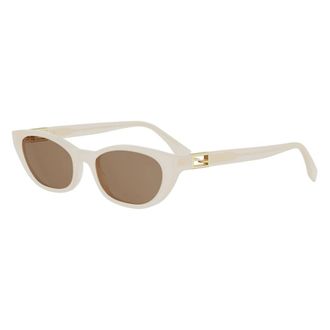 Fendi Baguette Zonnebril - unisex - Accessoires - Wit - Maat: 54 MM