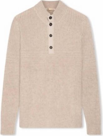 Maurizio Baldassari Mens Vanise Mock Neck Sweater In Light Beige