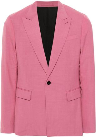 AllSaints Aura single-breasted blazer - men - Polyester/Recycled Polyester/Elastane/Polyester/Recycled Polyester/Wool - 34 - Pink