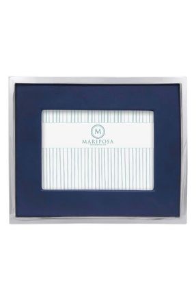 Mariposa Leather Picture Frame in Blue at Nordstrom