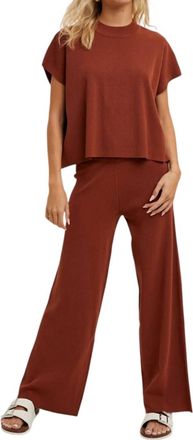 Wishlist Knit Sweater Pants In Rust