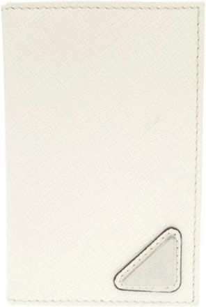 Prada Pre-owned Card case - Dames - Vintage Accessoires - Beige - ONE Size - Leer - Vintage