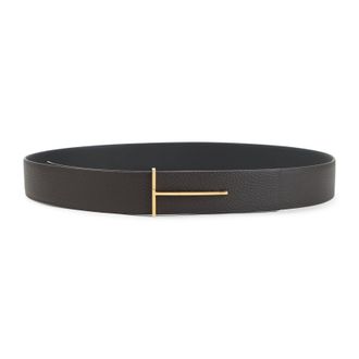 Tom Ford Brown Calf Leather Belt-Uomo