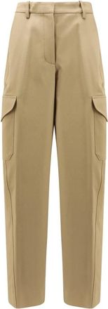 Givenchy Broeken, Dames, Beige, S, Katoen, Cocoon Utility Pants