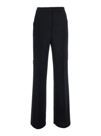 Max Mara Black Regular Flat Front Pants