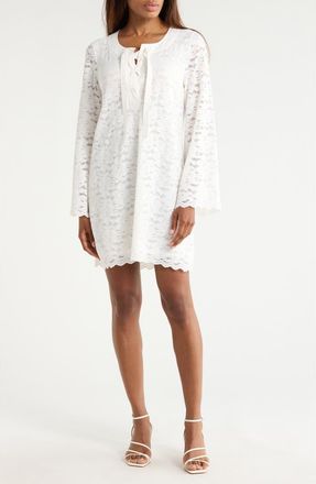 Diane Von F&uuml;rstenberg Parker Long Sleeve Lace Dress in White at Nordstrom Rack, Size Xx-Small