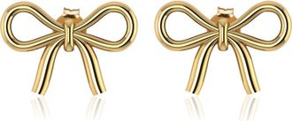 Gabi Rielle 14K Gold Plated Sterling Silver Bow Stud Earrings at Nordstrom Rack