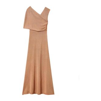 Twinset Gowns, female, Pink, Size: XS Long One-Shoulder Dress